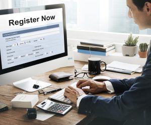 Register Now Application Information Concept