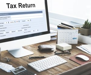 Tax Return Financial Form Concept